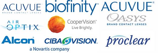 Contact Lens Brands Cooper, Ciba, Biofinity,Proclear, Alcon, airoptics