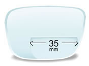 Lined Bi Focal 35mm Prescription Eyeglass Lenses