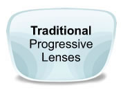 Traditional Progressive no line Prescription Eyeglass Lenses